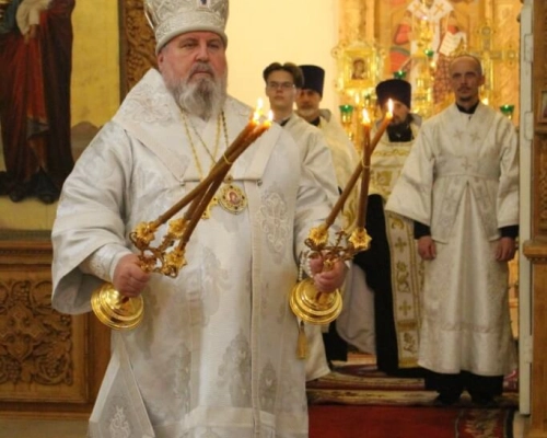 Епископ Сергий возглавил Всенощное бдение накануне двунадесятого праздника Вознесения Господня