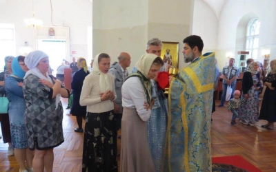 Праздник Успения в Тихвинском храме г. Гагарин