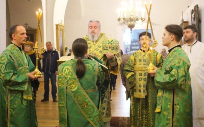 Архипастырское служение накануне дня памяти Прп. Аркадия Вяземского