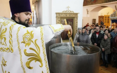 Служение Епископа Сергия в двунадесятый праздник Крещения Господня