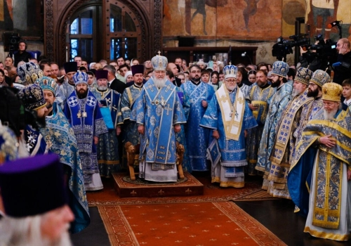 В праздник Казанской иконы Божией Матери, Епископ Вяземский и Гагаринский Сергий сослужил Предстоятелю Русской Церкви в Успенском соборе Московского Кремля