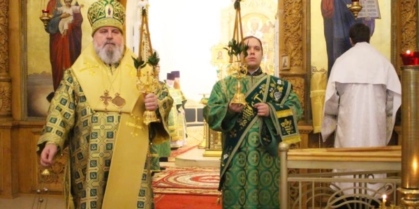 Епископ Сергий возглавил праздничную Божественную литургию в день памяти Прп. Аркадия Вяземского