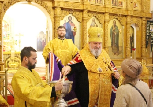 Преосвященнейший Сергий, Епископ Вяземский и Гагаринский совершил молебное пение на новолетие