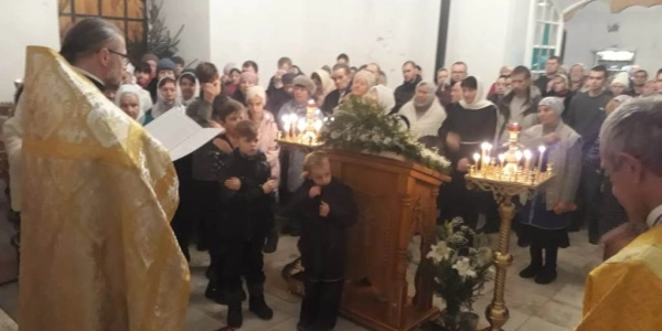 Праздник Рождества Христова в Спасо-Преображенской церкви г.Вязьма