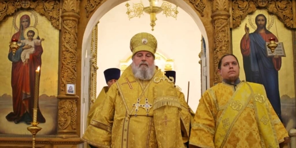 Служение Епископа Вяземского и Гагаринского Сергия накануне Недели 12-й по Пятидесятнице