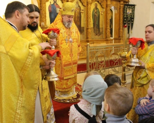 Служение епископа Сергия в Неделю сыропустную