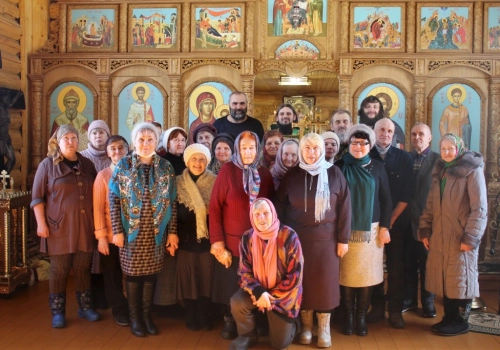 Божественная литургия в деревне Касня