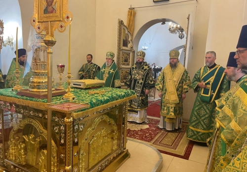 Архиерейское богослужение в день памяти Прпп. Сергия и Германа Валаамских, чудотворцев