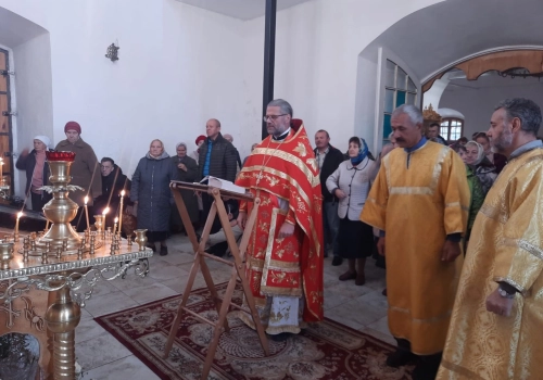 Литургия в праздник Усекновения главы Пророка Предтечи и Крестителя Господня Иоанна в Преображенском храме г. Вязьмы