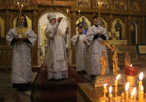 Епископ Вяземский и Гагаринский Сергий совершил Божественную литургию в Дмитриевскую родительскую субботу