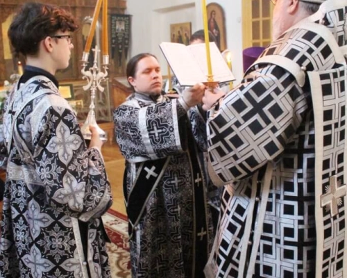 служение Епископа Сергия в Великую пятницу