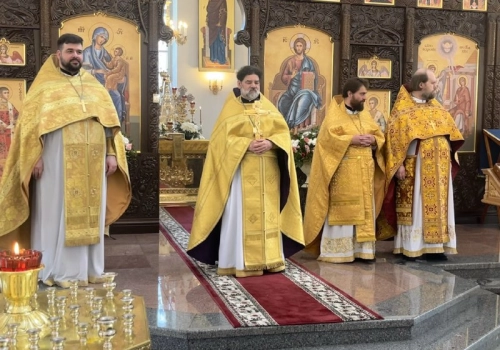 Литургия во вторую годовщину со дня Великого освящения Благовещенского собора г. Гагарин