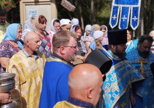 В Одигитриевском храме д. Темкино была совершена Божественная литургия по случаю престольного праздника