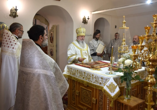 Епископ Вяземский и Гагаринский Сергий совершил Божественную литургию в храме в честь Преображения Господня города Вязьмы по случаю престольного праздника