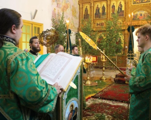 служение Епископа Сергия в праздник Святой Троицы