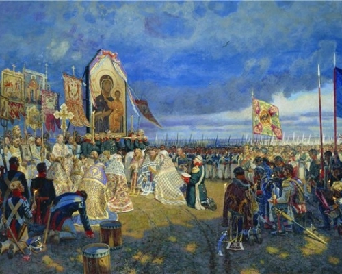 Молебен на Бородинском поле. Автор Егор Зайцев