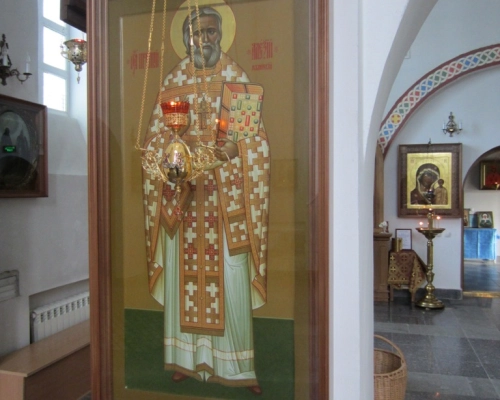 Икона св. Алексия (Медведкова) в Покровском храме Спасо-Богородицкого монастыря.