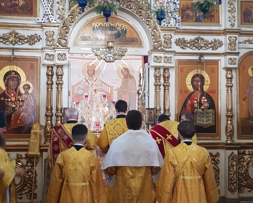 Божественная литургия в Преображенском соборе г. Рославля