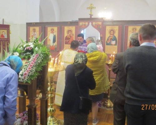 Божественная литургия в Тихвинском храме города Гагарин