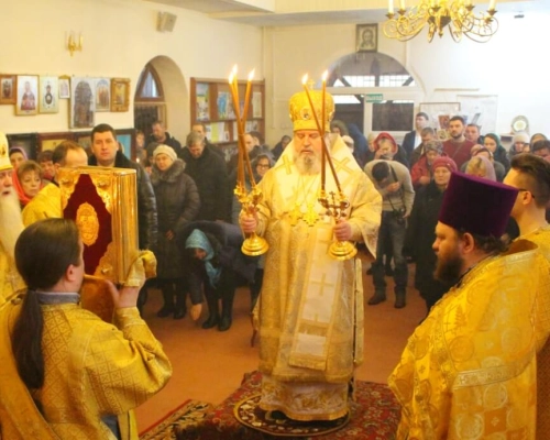 Божественная литургия в Благовещенском храме г. Сычёвка