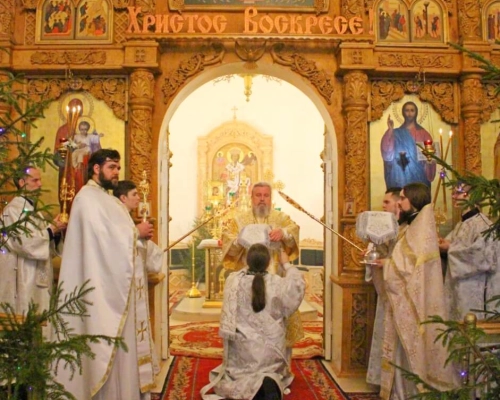 Рождественская Божественная литургия в Свято-Троицком кафедральном соборе г. Вязьма