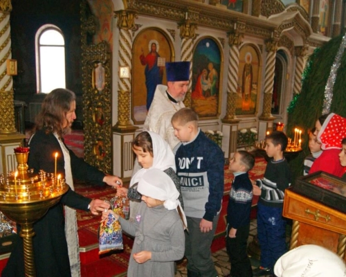 Детская Литургия в храме Рождества Христова