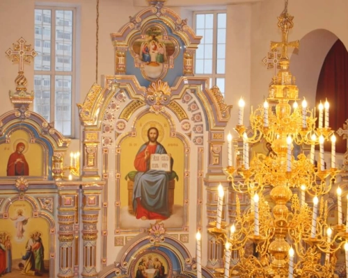 праздник Обрезания Господня, день памяти святителя Василия Великого, в Свято-Георгиевском соборе гор