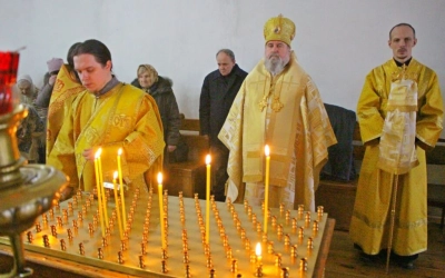 Епископ Сергий возглавил Божественную литургию в день памяти Блаженной Ксении Петербургской