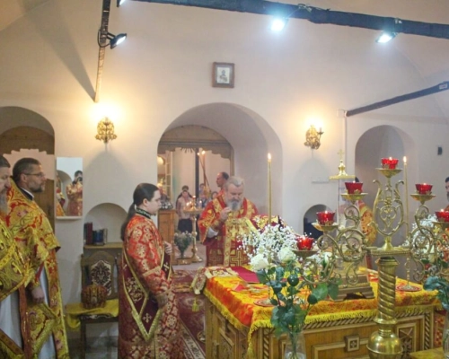 Епископ Сергий возглавил Божественную литургию, в Спасо-Преображенском храме г. Вязьма