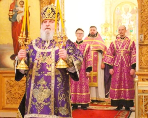 Епископ Сергий возглавил Божественную литургию в Неделю 1-ю Великого поста и день Торжества Правосла